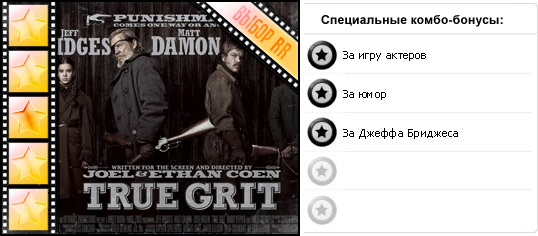 Рейтинг фильма ЖЕЛЕЗНАЯ ХВАТКА / True Grit (2010), оценка киноленты, дополнительные награды