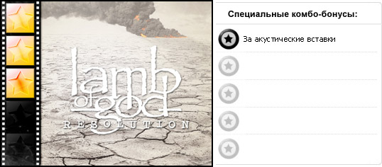 Рейтинг альбома метал группы LAMB OF GOD — Resolution (2012). Дополнительные награды