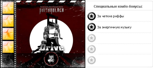 Рейтинг альбома рок группы POISONBLACK — Drive. Дополнительные награды